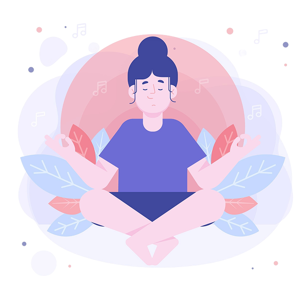 Person meditating illustration